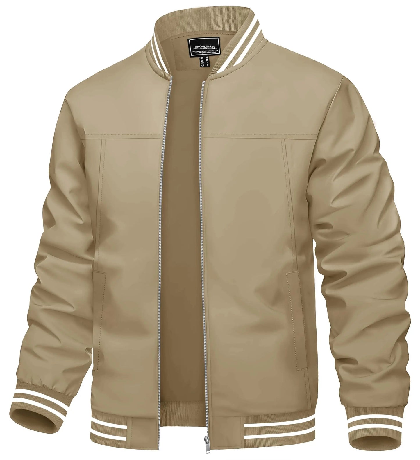 Spring Autumn Casual Jacket Mens Lightweight Full Zip Bomer Jacket Waterproof Outdoor Jacket Baseball Male Windbreaker The Clothing Company Sydney