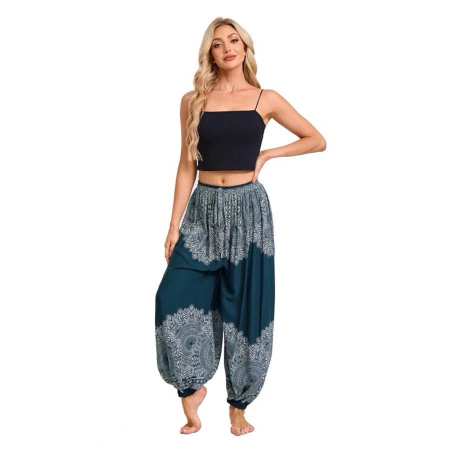 Boho Yoga Pants Women Hippie Harem Printed Dye High Waist Beach Wear The Clothing Company Sydney
