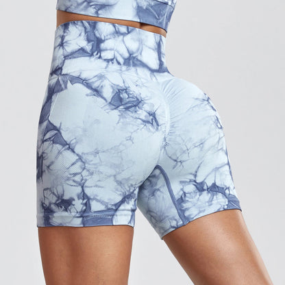 Tie Dye Gym Summer Shorts Woman Casual High Waist Outdoors Sport Seamless Shorts Push Up Fitness Bike Shorts The Clothing Company Sydney