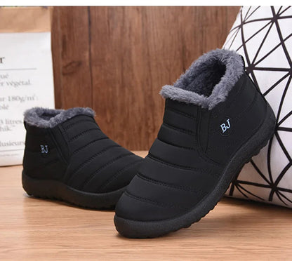 Women’s Fur Snow Boots – Waterproof Slip-On Ankle Shoes The Clothing Company Sydney