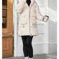 Hooded Parkas Women's Plus Size Casual Hooded Pocket Women Down Jacket Coat Outwear