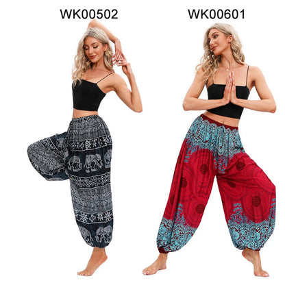 Boho Yoga Pants Women Hippie Harem Printed Dye High Waist Beach Wear The Clothing Company Sydney