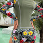 Long Sleeve Surfing Swimsuit Tropical Print Swimwear Women Two Piece Rashguard Diving Clothes Bathing Swimming Suit The Clothing Company Sydney