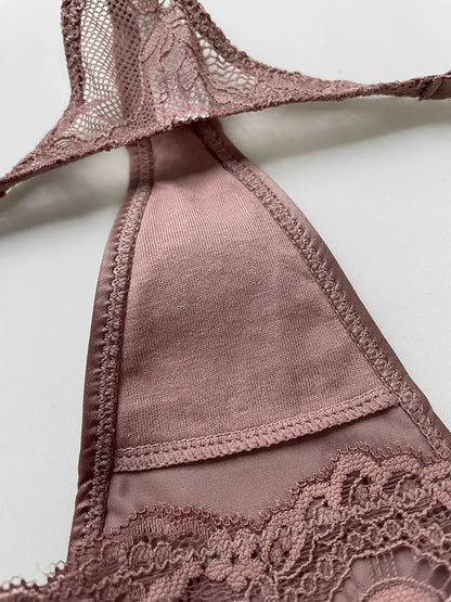 Rhinestone Lace Women Panties Seamless Underwear G String Letter Transparent Thong Female Low Rise Ladies Briefs