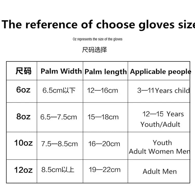 Adult and kids PU Muay Thai boxing gloves for MMA and kickboxing training