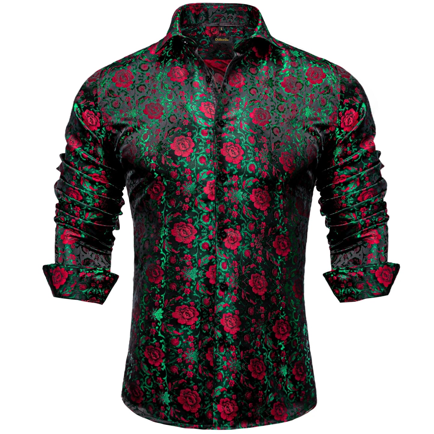 Men's Long Sleeve Black Paisley Silk Dress Shirts Casual Tuxedo Wedding Party Shirt Luxury Designer Men Clothing The Clothing Company Sydney