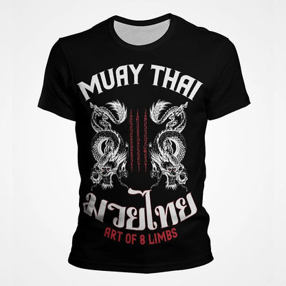 Muay Thai Gym Graphic T Shirt For Men Women Kids 3D Thai Boxing Sports Printed Tee Shirts Streetwear Short Sleeves Quick Dry Top - The Clothing Company Sydney