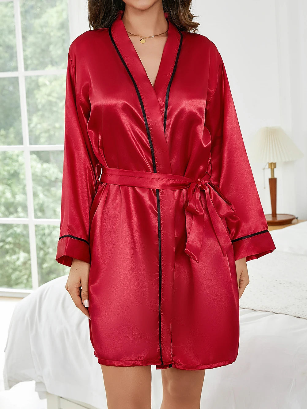 Womens Summer Thin Home Sleepwear Casual Bathrobe Fashion Nightwear Short Robe The Clothing Company Sydney
