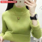 Ladies Turtleneck Winter Sweater Women Elegant Thick Velvet Lined Warm Knitted Pullover Slim Tops Jersey Knitwear Jumper The Clothing Company Sydney