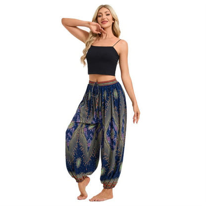 Boho Yoga Pants Women Hippie Harem Printed Dye High Waist Beach Wear The Clothing Company Sydney