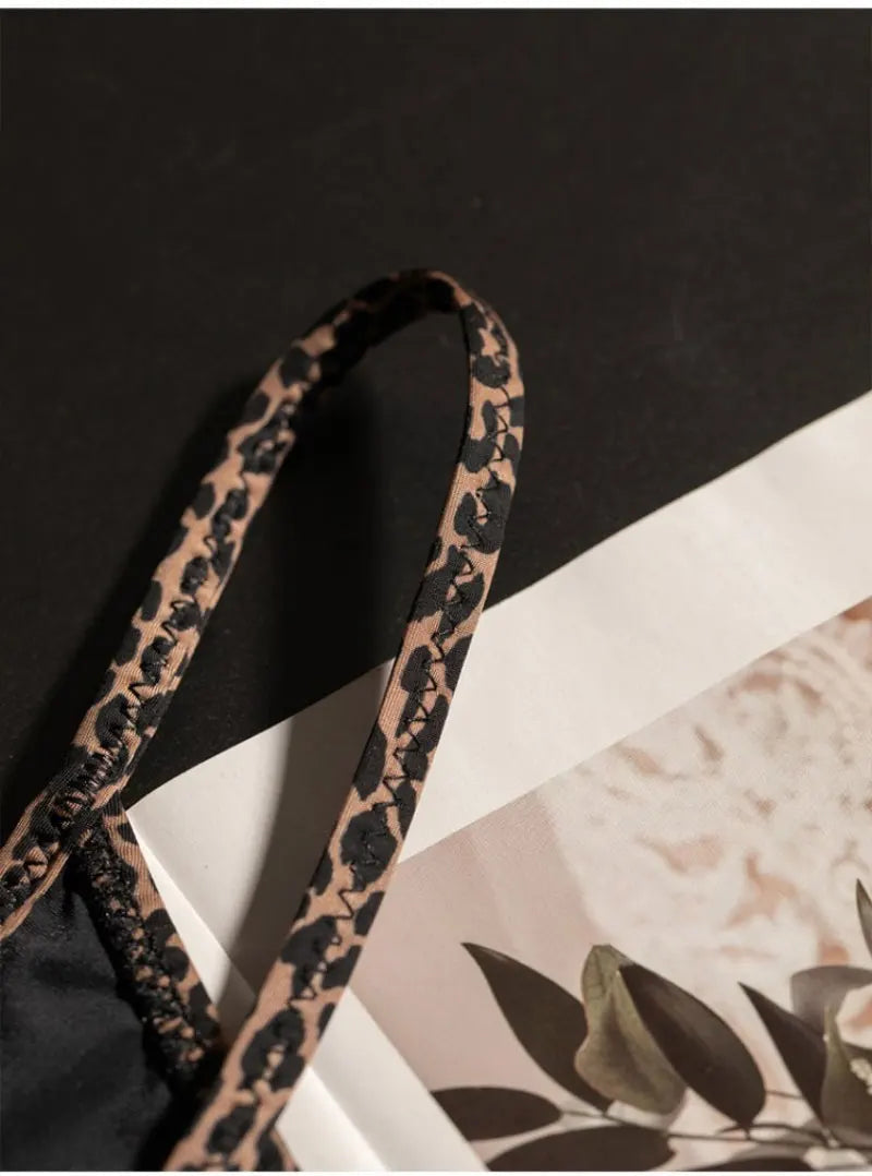 Low Waist G String Leopard Women Panties Briefs Thong Ice Slik T-back Underwear Seamless Lingerie The Clothing Company Sydney