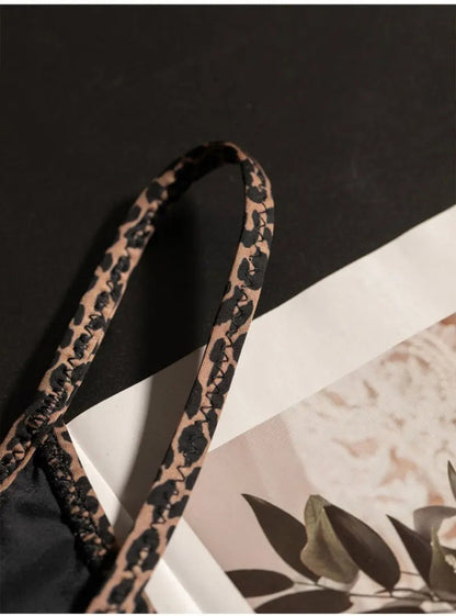 Low Waist G String Leopard Women Panties Briefs Thong Ice Slik T-back Underwear Seamless Lingerie The Clothing Company Sydney