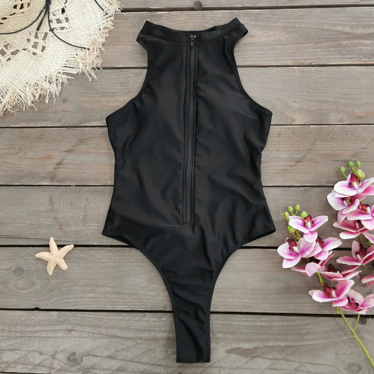 Sleeveless One Piece Swimsuit Sport Style Bodysuit Swimwear Monikini Beach Suit Surfing Wear The Clothing Company Sydney