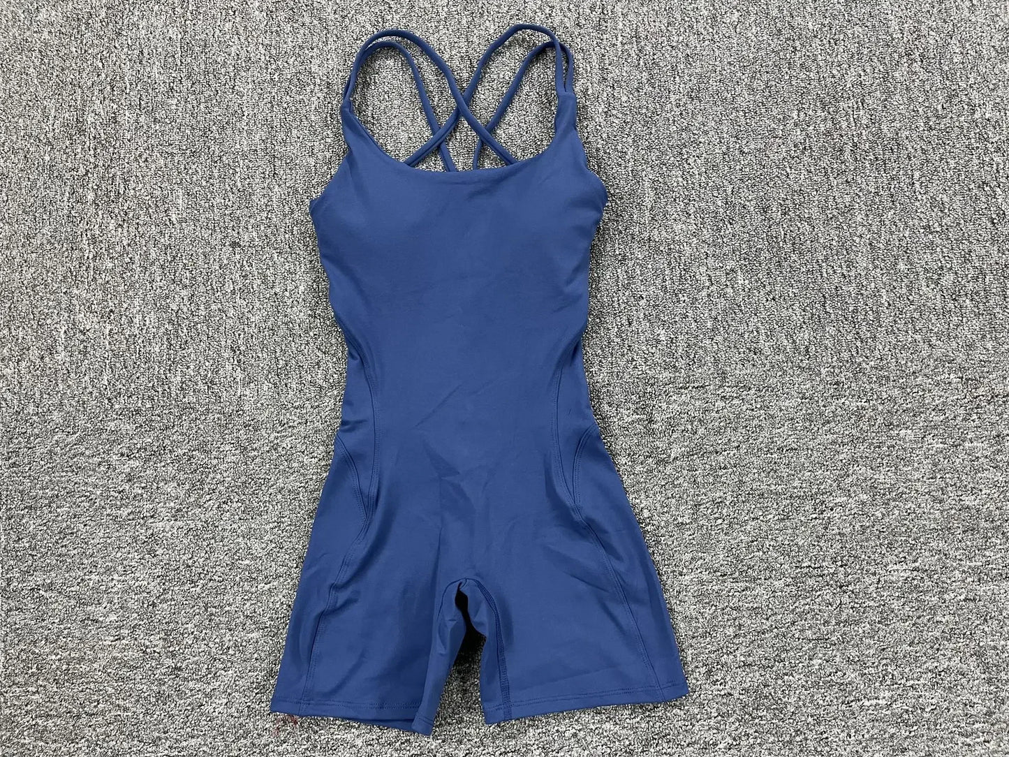 Criss Cross Backless Unitard Gym Women Romper One Piece Yoga Set Sportswear Sleeveless Sport Short Jumpsuit Playsuit Fitness Overalls