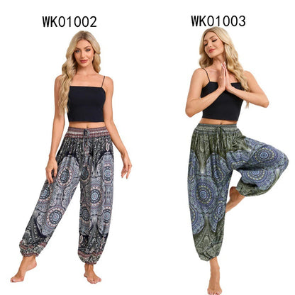 Boho Yoga Pants Women Hippie Harem Printed Dye High Waist Beach Wear The Clothing Company Sydney