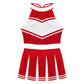 Women's Cheerleading Costume Uniform Carnival Cosplay Outfit Stand Collar Sleeveless Crop Top with Mini Pleated Skirt