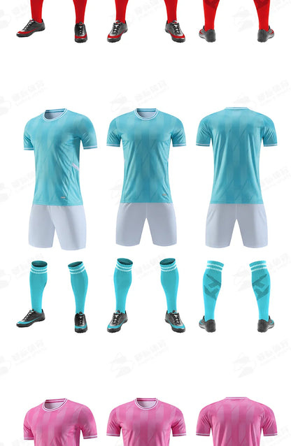 Adult Kids Customised Football Jerseys Soccer Uniform Mem Women Team Training Quick-Drying Sportswear  Futsal Tracksuit Outfit - The Clothing Company Sydney