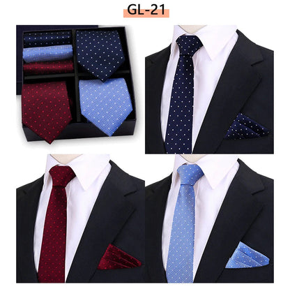Luxury Men's Tie Sets In Gift Box Paisley Striped Necktie Handkerchief For Men Wedding Formal Clothing Accessories Set The Clothing Company Sydney