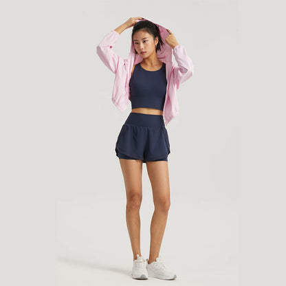 Women's Sport Jacket Long Sleeve Shirt Workout Coat Hooded Gym Training Windbreaker Outdoor Sun Protection Clothing Yoga Sportswear The Clothing Company Sydney