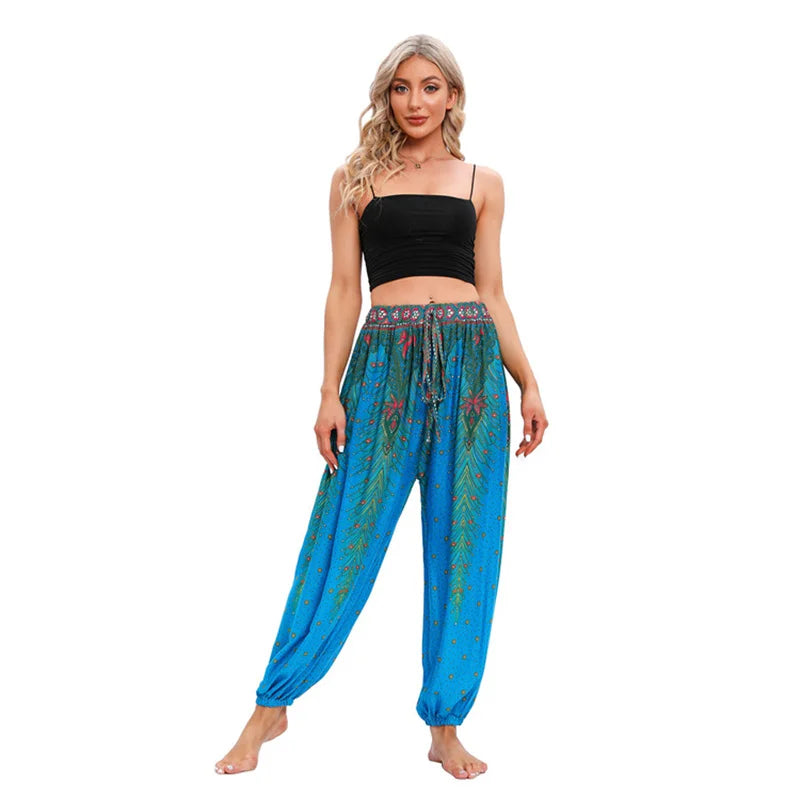 Boho Yoga Pants Women Hippie Harem Printed Dye High Waist Beach Wear The Clothing Company Sydney