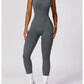 Seamless Gym Sport Jumpsuit Women Sportswear Hollow Backless Scrunch Fitness Overalls Push Up One Pieces Outfit Yoga Wear The Clothing Company Sydney