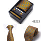 4 Piece Tie Handkerchief Cufflink Set For Men Necktie Holiday Gift Box Blue Gold Suit Accessories Slim Wedding Set The Clothing Company Sydney