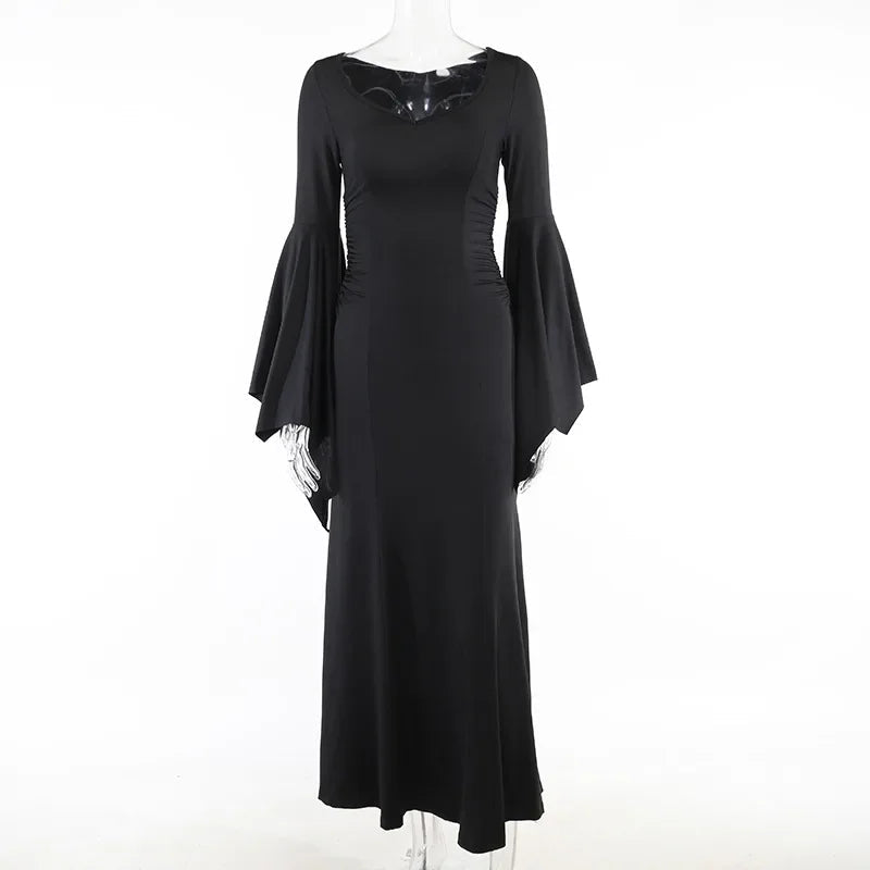 Women's Halloween Costume Batwing Sleeve Black Gothic Dress The Clothing Company Sydney