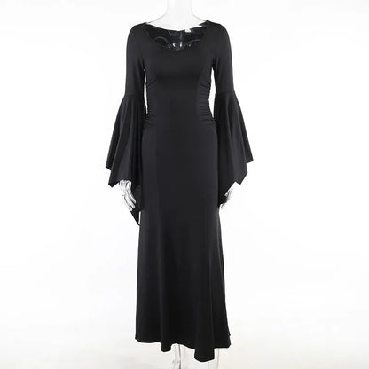 Women's Halloween Costume Batwing Sleeve Black Gothic Dress The Clothing Company Sydney