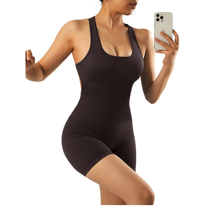 Women Yoga Shorts Sleeveless Sport Romper Bodysuits Summer Yoga Playsuits Gym Fitness Outfit Jumpsuits Activewear The Clothing Company Sydney