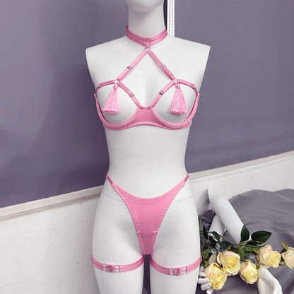 4 Piece Tassel Fetish Lingerie Bra Intimate Panties Outfit Sets The Clothing Company Sydney