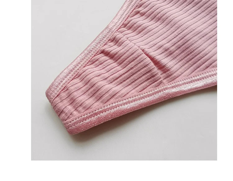 Cotton Women's Panties Thongs Lingerie Briefs Female Underwear Sports G-String T-Back Breathable Underpants