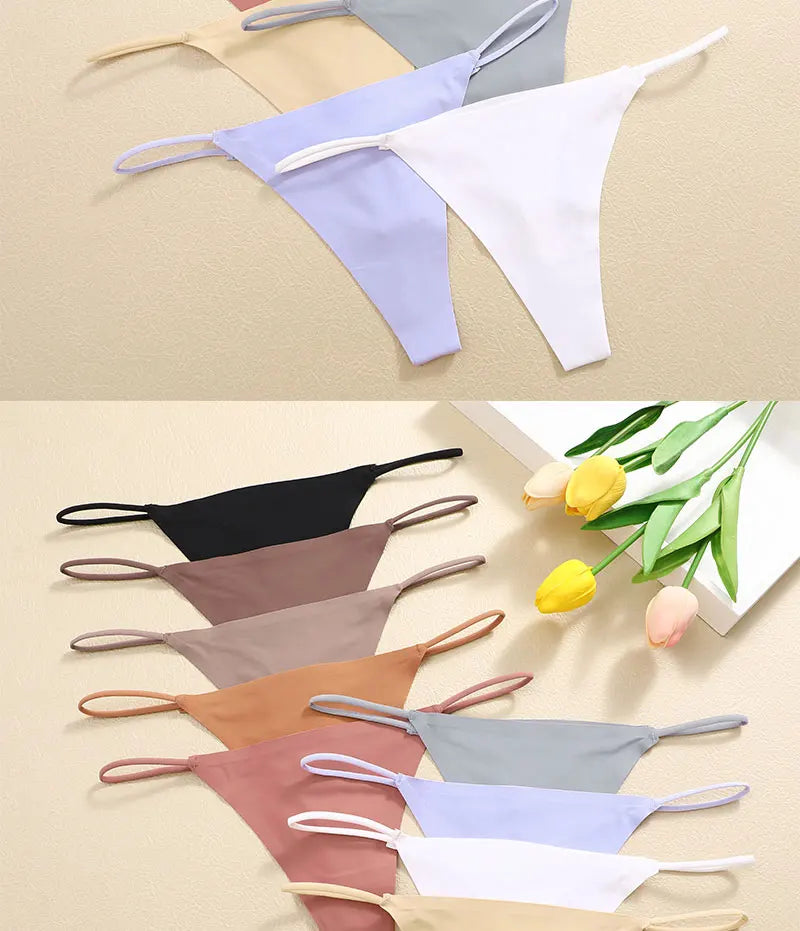 7 Pack Ladies T-back Underpants Stretch Thongs Women Underwear G-string Seamless Panties The Clothing Company Sydney