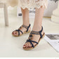 Women Fashion  Flat Flower Rhinestone Open Toe Outdoor Wear Beach Sandals