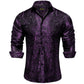 Men's Long Sleeve Black Paisley Silk Dress Shirts Casual Tuxedo Wedding Party Shirt Luxury Designer Men Clothing The Clothing Company Sydney