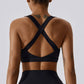 Crossed Shoulder Strap Yoga Bra Chest Pad Running Sports Bra Gym Top Women Stretch Pull Up Underwear Vest Fitness Tank Top The Clothing Company Sydney