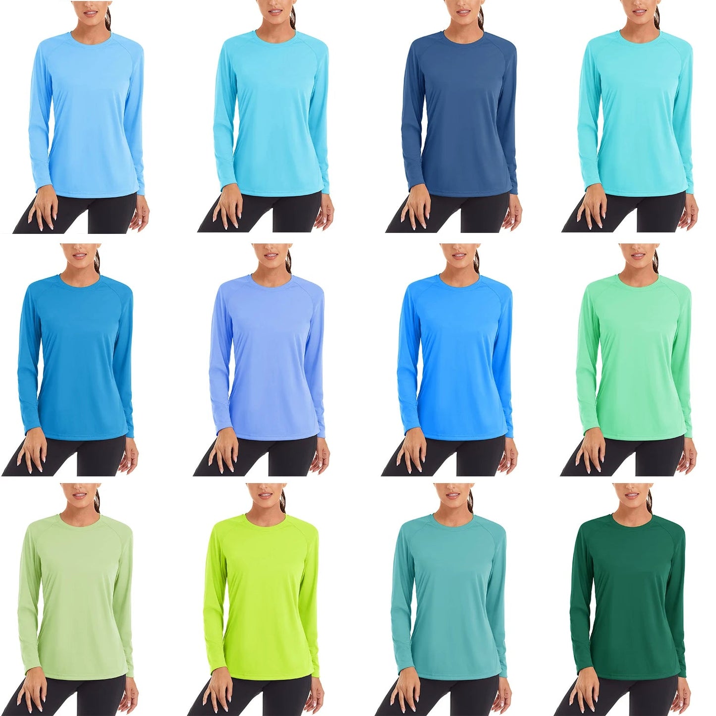 UPF 50+ Summer Quick Dry T-shirts Women's Performance Sun Block UV Protection T Shirts Long Sleeve Swim Pullover Tops The Clothing Company Sydney