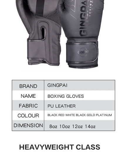 Adult and kids PU Muay Thai boxing gloves for MMA, kickboxing, and training equipment