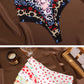 7 Pack Ice Silk G-String Thong Women One Piece Seamless Panties Low Waist Print Underwear Lingerie