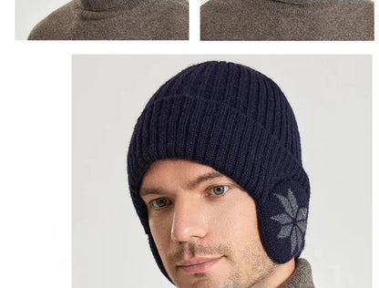 Men Women Winter Warm Plush Knitted Snow Fashion Hat Unisex Outdoor Ear Protection Caps Beanies Skulls