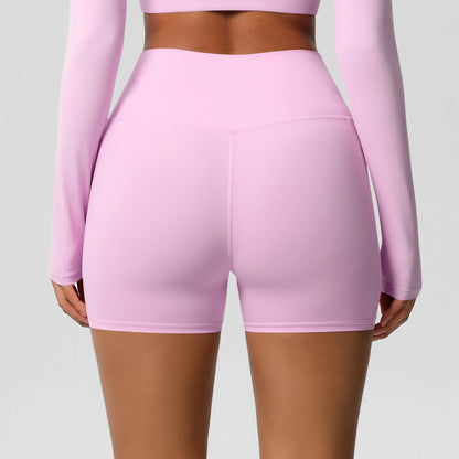 Women's Pocketed Yoga Legging Shorts Squat Proof High Waist Fitness Quick Drying Cycling Workout Gym Shorts
