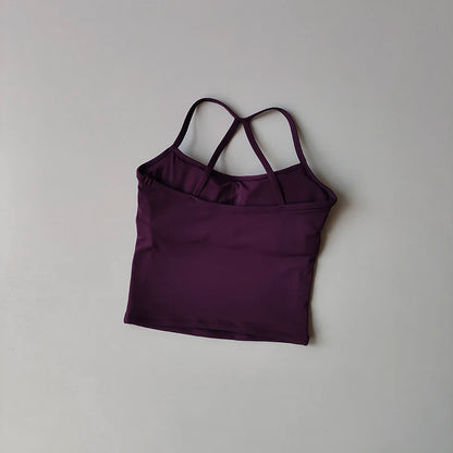 2 Piece Yoga Gym Set Halter Top Set Yoga High Waist Shorts Backless Tights Bra Vest Seamless Stretch Ribbed Shorts Set