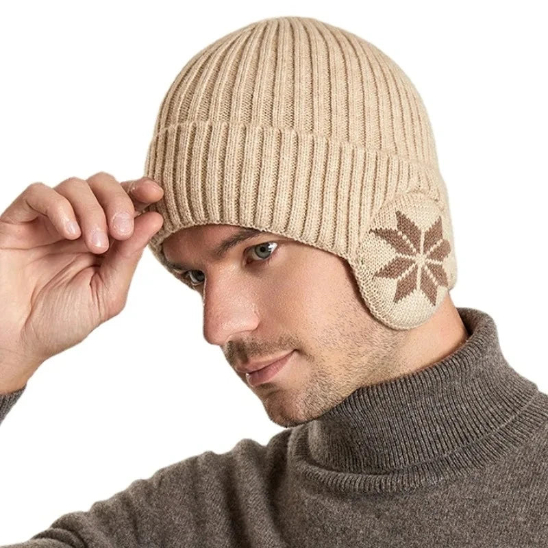 Men Women Winter Warm Plush Knitted Snow Fashion Hat Unisex Outdoor Ear Protection Caps Beanies Skulls