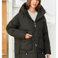 Hooded Parkas Women's Plus Size Casual Hooded Pocket Women Down Jacket Coat Outwear