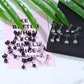 3-8mm Small Black Silver Colour Earrings Stone CZ Crystal Ear Studs Surgical Steel Cubic Unisex Accessories