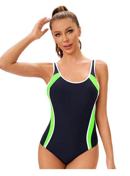 Trendy Womens Athletic One Piece Swimsuit Racerback Sport Bathing Suits Full Coverage Modest Swimwear The Clothing Company Sydney
