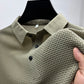 Summer Men's Lop-up Hollow Short-sleeved Polo Shirt Ice Silk Breathable Business Fashion T-Shirt Male Top The Clothing Company Sydney