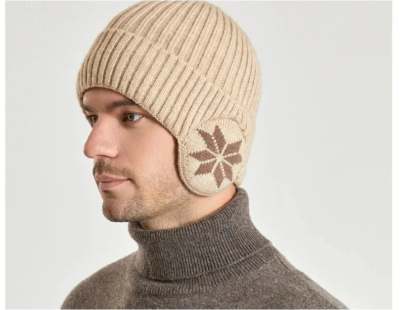 Men Women Winter Warm Plush Knitted Snow Fashion Hat Unisex Outdoor Ear Protection Caps Beanies Skulls