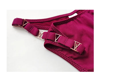 Seamless Thong Women Underwear Briefs Panties Zebra Flower Low Rise Metal Buckle G String Undies