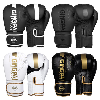 Adult and kids PU Muay Thai boxing gloves for MMA, kickboxing, and training equipment