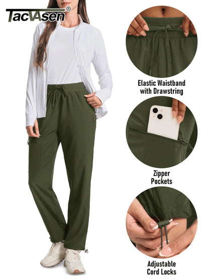 UPF50+ Quick Dry Cargo Pants Womens Outdoor Hiking 4 Pockets Sweatpant Breathable Waterproof UV Protection Trousers The Clothing Company Sydney